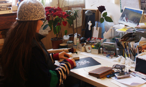 Francesca Cho in her studio